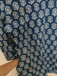 Blue Floral Print Kurti