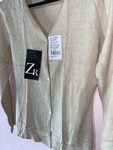 Elegant Olive Off White Top