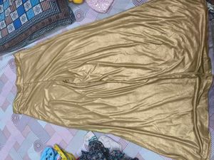 New Shiny Gold Palazzo Pants in 34 waist