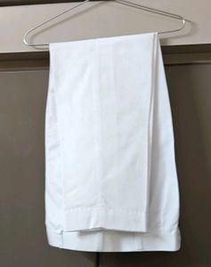 Classic White Casual Trousers