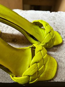 Lime Braided Heel Sandals