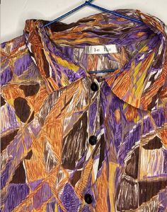 Patterned Button-Down Top