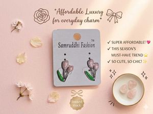 Cute Tulip Stud Earrings 🌷