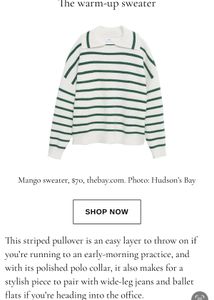 MANGO Striped Knit Sweater
