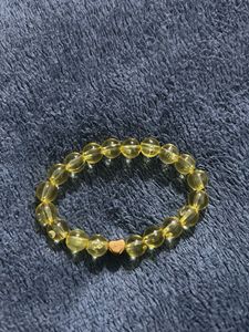Chic Yellow Beaded Bracelet with Heart Charm