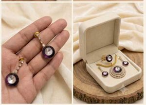 Stunning Purple &amp; Gold Jewel Set