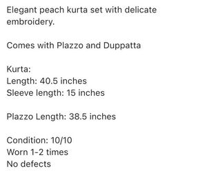 Peach Kurta Set with Dupatta