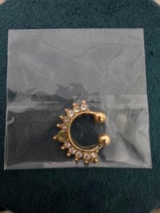✨️Dazzling Gold Septum Ring with Crystal✨️s