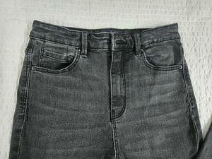 Flared Black Denim Jeans waist 26/28
