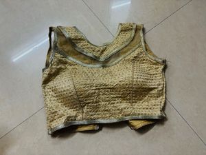 Elegant Gold Embellished Blouse