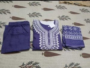Elegant Lilac Kurta Set with Dupatta