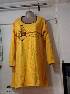 Yellow Night Suit Top