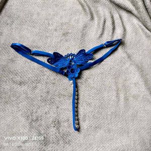 7138. Blue Butterfly Thong
