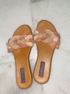 Stylish Woven Strap Slide Sandals
