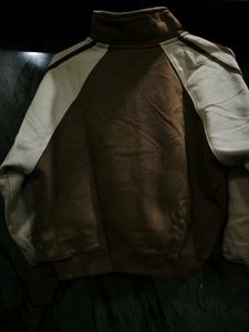 Brown Zip-Up Sweatshirt