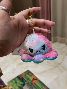 Reversible Octopus Plush Keychain