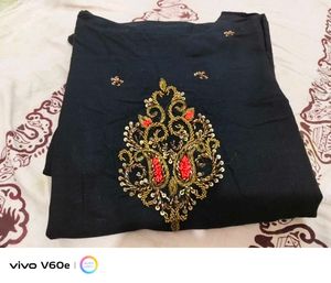Black Embroidered Kurta