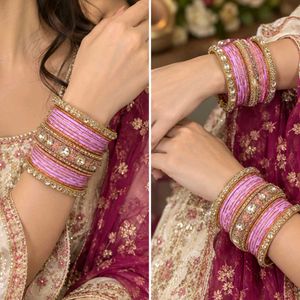 Lehenga Choli Set, sandle and bangles combo set be