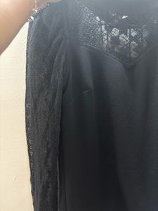 Party Puff Sleeves Self Design Top