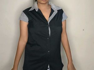 Stylish Black and White Striped Shirt