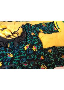 Floral Embroidered Yellow Designer Saree