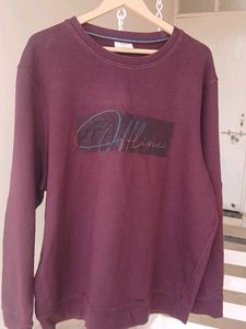 M&amp;S Burgundy "Offline" Sweatshirt