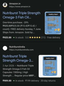 Nutriburst omega 3 Fish oil