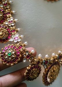 Exquisite Lakshmi Pendant Necklace Set