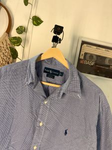 Ralph Lauren Blue Short Sleeve Button-Up Shirt