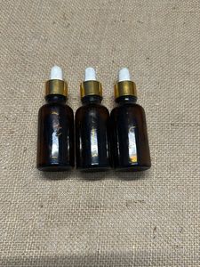 Set Of 3 Unused Empty Dropper Bottles