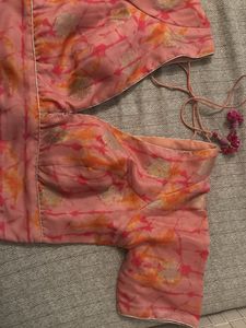Stylish Pink Tie-Dye Blouse