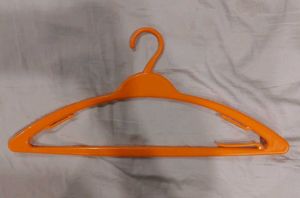Set of 6 Orange Plastic Hangers