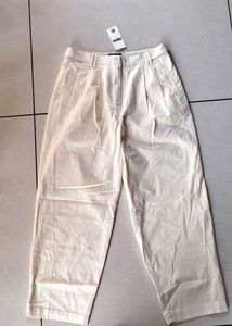 ASOS White Wide Leg Cropped Pants