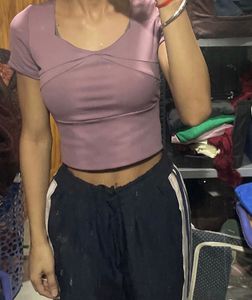 Purple Activewear Crop Top