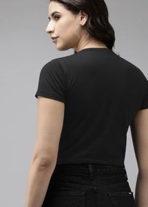 Trendy Black Crop Top