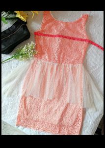 Peach Lace Dress