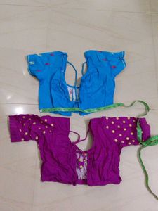 Pack of 2 Colorful Cotton Blouses,bust 28