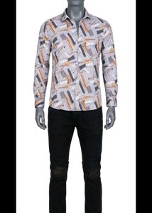 Abstract Print Long Sleeve Shirt pant set
