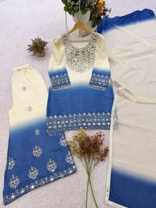 Embellished Ombre Kurta Set