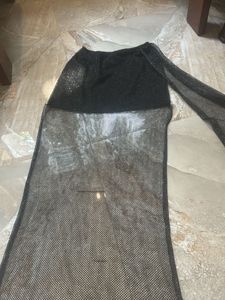 Sparkly Black Mesh Gown