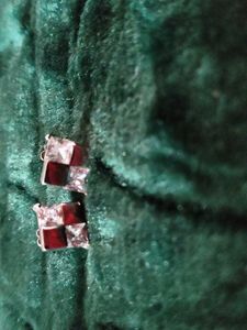 Sparkling Square Stud Earrings