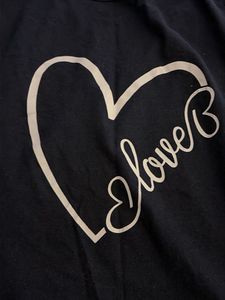 Navy Blue "I Love B" Heart Graphic Tee
