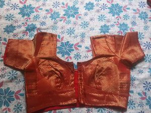 Red Saree with Blouse Piece