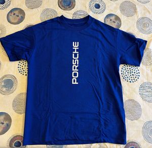 Men's Porsche Blue Graphic T-Shirt