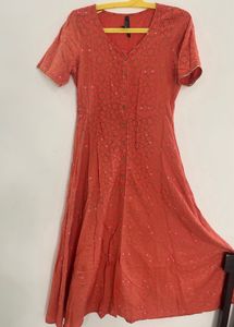 Stylish Orange Ethnic Kurta