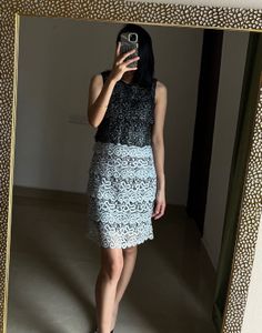 Vintage Metallic Tiered Mini DRESS