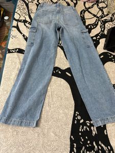 Light Wash Cargo Jeans