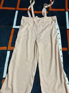 Peach dungaree pants