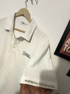 National Geographic White Polo Shirt