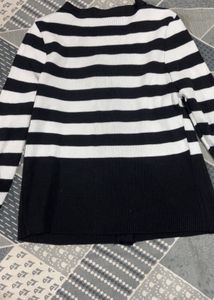 Chic Striped Cardigan Sweater
